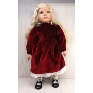 Heidi Ott Meet Beth Doll Best Friends 18" Blonde Hair Red Velvet Dress 1996